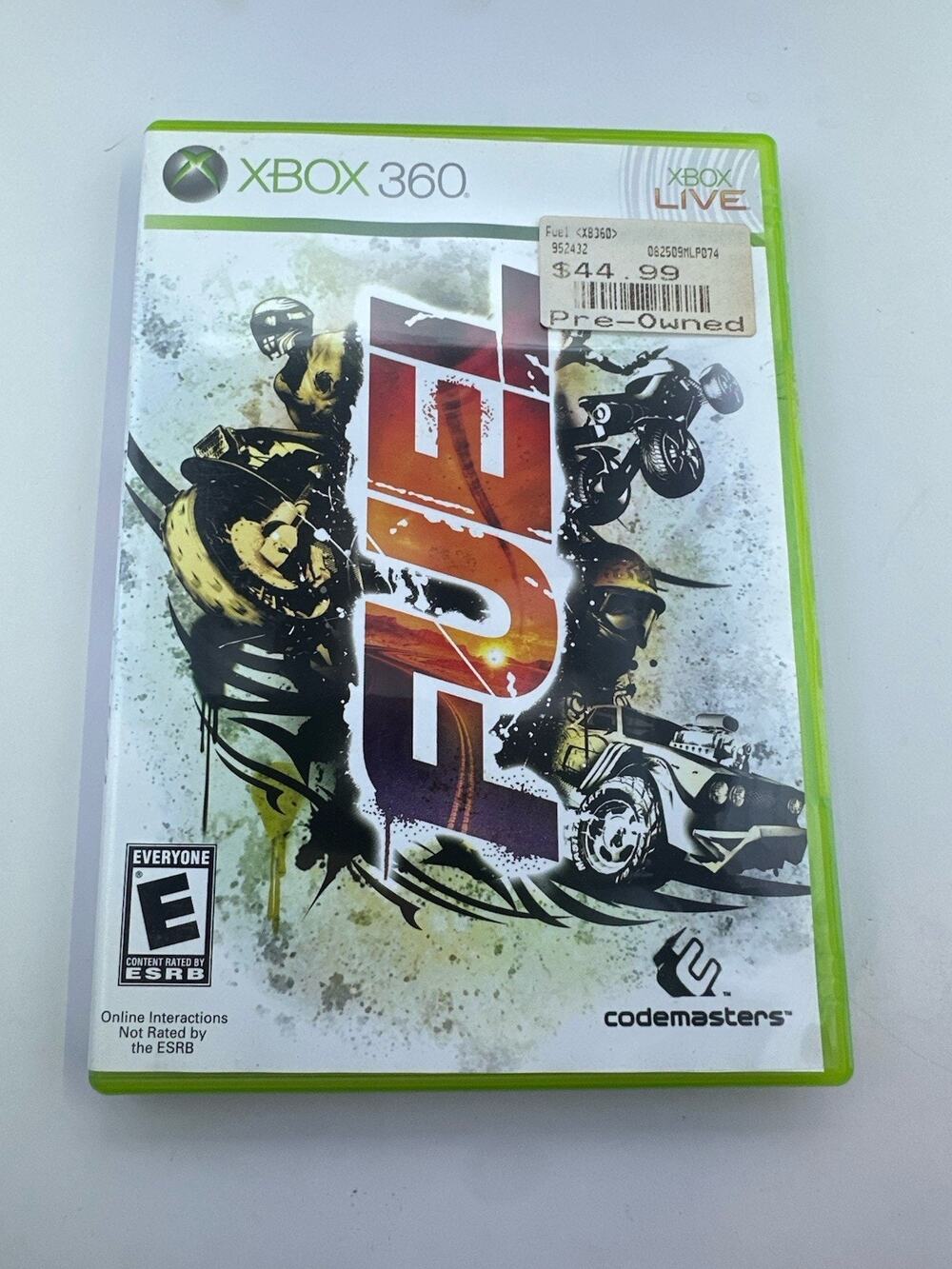 Fuel Microsoft Xbox 360 Game Complete CIB Retro Vintage Gaming Fast Shipping VGC